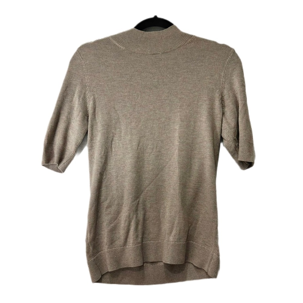 Ann Taylor Mock Neck Elbow Sleeve Sweater Size Medium Gray (NWT)